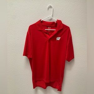 Size large Adidas Wisconsin golf polo. Great condition.